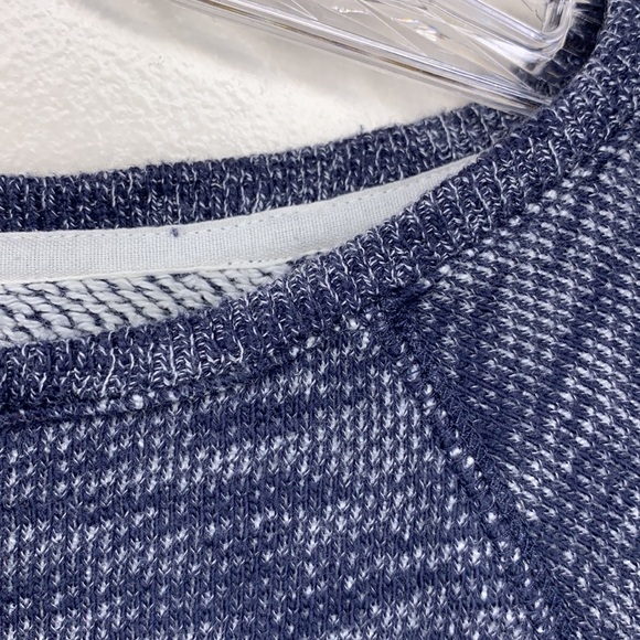 J Crew Sweatshirt Sweater Heathered Blue Twist Front Balletcore H4874 XXS - Picture 5 of 11